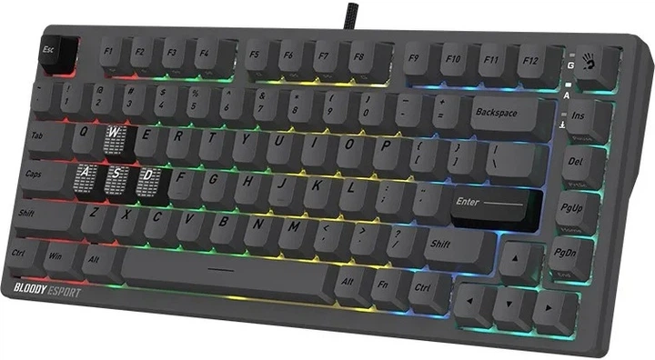 Клавіатура дротова A4Tech Bloody MS76 USB Magnetic Iron Grey (A4TKLA47833) - зображення 5