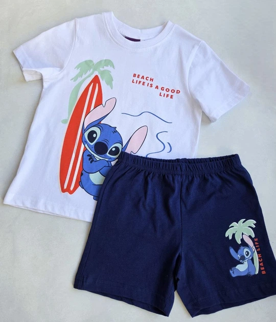 Дитяча піжама літо Disney Stitch 110-116 см для хлопчиків 447338 - зображення 2