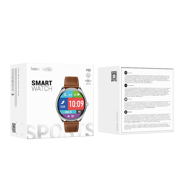 Смарт-годинник HOCO Y22 AMOLED 36mm. 200 mAh. IP67 сріблястий - изображение 2