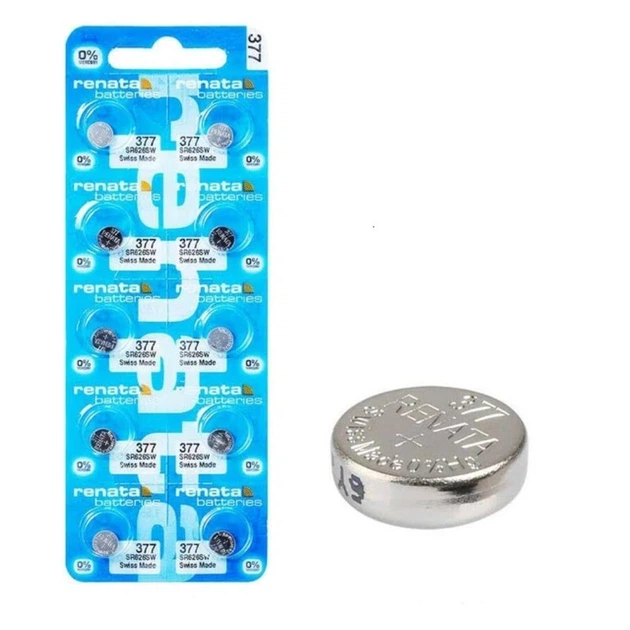 Батарейка Renata 377 SR626SW (10шт) - Фото 3 Батарейка Renata 377 SR626SW (10шт) - изображение 3