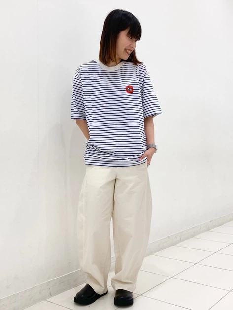 Футболка хлопковая женская Uniqlo 67050388 2XL Синий/Белый (1159856579) - изображение 3