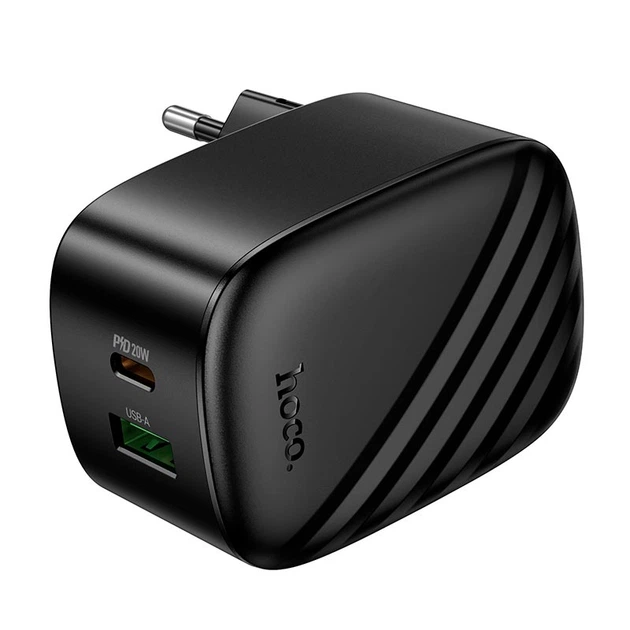Адаптер сетевой HOCO folding charger CS101A |1USB/1Type-C, 20W/3A, PD/QC| - изображение 4