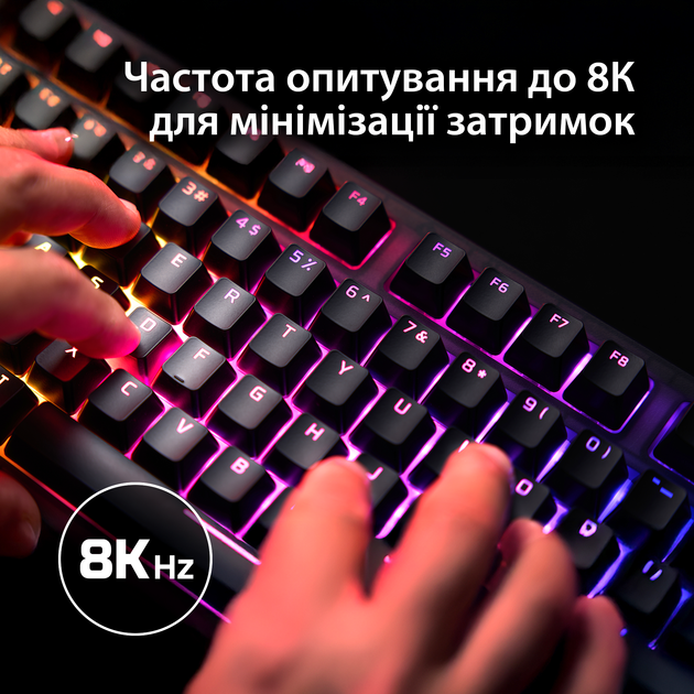 Клавиатура проводная HyperX Origins 2 65 Linear Red RGB USB Black (B4QS3AA) - изображение 6