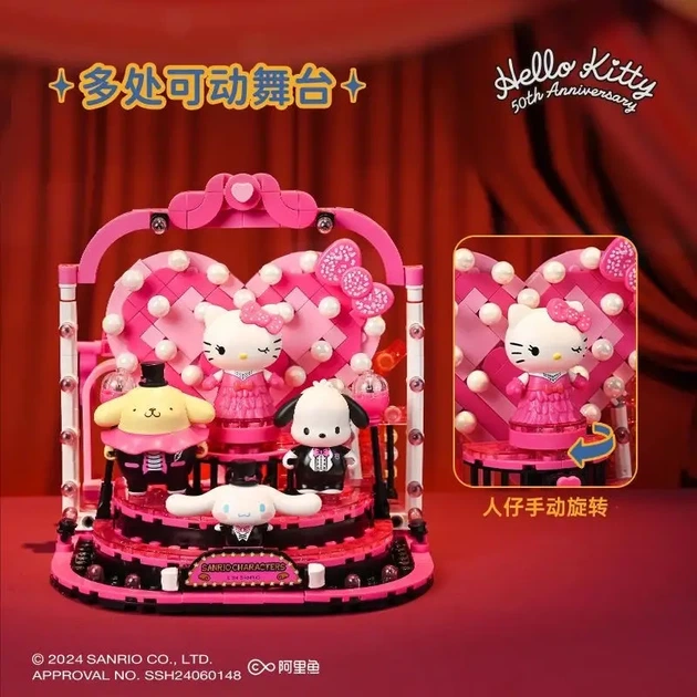 Конструктор Keeppley Sanrio «Hello Kitty: 50 лет — Звезда Бродвея» (K20850), 567 деталей - изображение 4