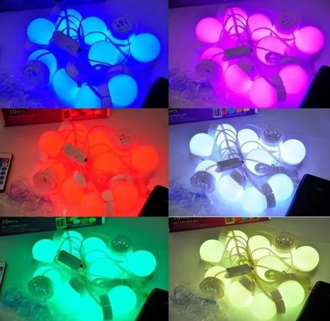Подсветка для зеркала Vanity Mirror Lights с пультом 10 LED ламп RGB с регулировкой яркости и цвета - изображение 2