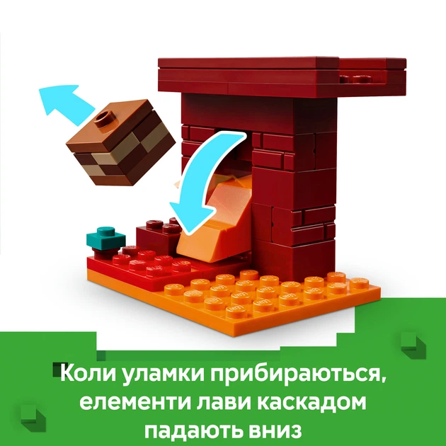 Конструктор LEGO Minecraft Битва с лавой в Незере 99 деталей
