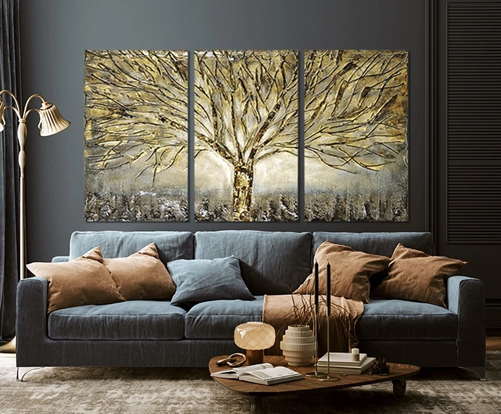 Картина модульна Art Dekors Золоте дерево 70х130 см ART-273 3A - Фото 3 Картина модульна Art Dekors Золоте дерево 70х130 см ART-273 3A - изображение 3