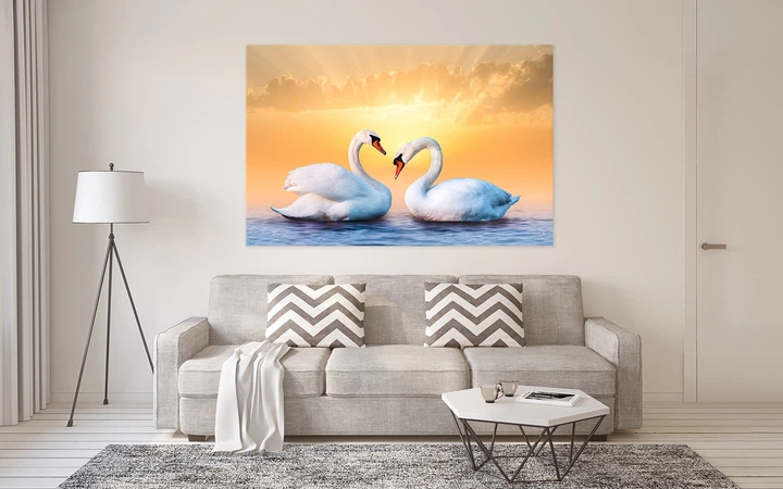 Картина на полотні Art Dekors Лебеді пара 80x120 см MLP 9 - изображение 3