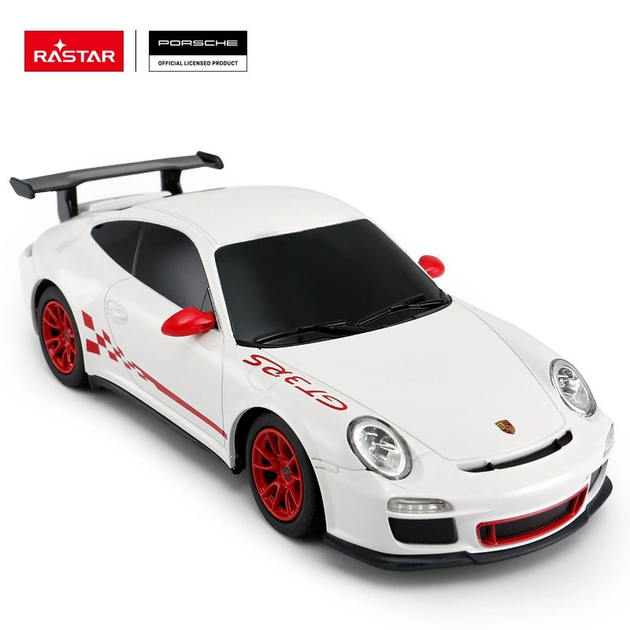 Машинка радіокерована RASTAR Porsche 911 GT3 RS 1:24 Біла 39900 - Фото 3 Машинка радіокерована RASTAR Porsche 911 GT3 RS 1:24 Біла 39900 - зображення 3