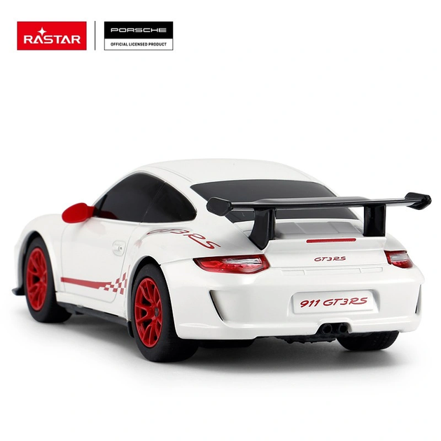 Машинка радіокерована RASTAR Porsche 911 GT3 RS 1:24 Біла 39900 - Фото 4 Машинка радіокерована RASTAR Porsche 911 GT3 RS 1:24 Біла 39900 - зображення 4