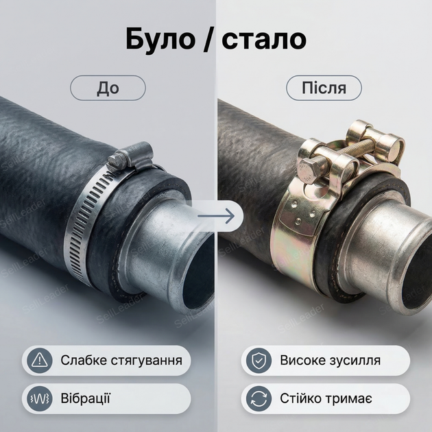 Силовой хомут 149-161/26мм для шлангов GBS оцинкованная сталь высокое давление шарнирный одноболтовый - изображение 5