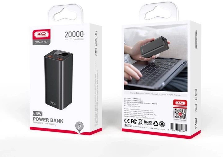 Power Bank XO-PB97 20000mAh 65W - Фото 2 Power Bank XO-PB97 20000mAh 65W - зображення 2