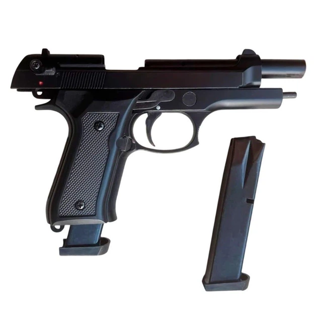 Стартовый пистолет Blow F 92 AUTO + магазин (Black/Black Grips) - изображение 4