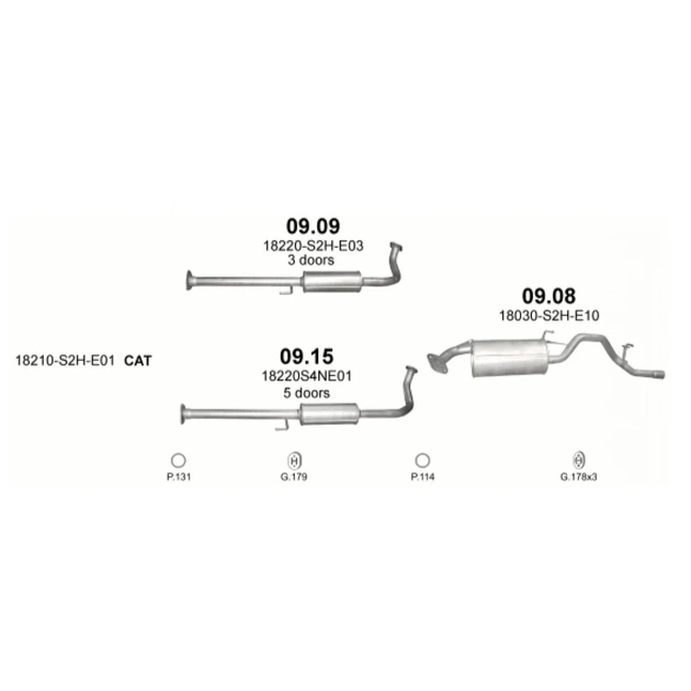 Резонатор Honda HR-V 1.6i 16V 4X2 + 4X4 09/98-09/05 (5 дверей) Polmostrow (09.15) (850915) - Фото 2 Резонатор Honda HR-V 1.6i 16V 4X2 + 4X4 09/98-09/05 (5 дверей) Polmostrow (09.15) (850915) - изображение 2