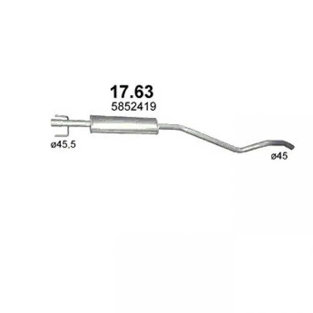 Глушник Opel Astra H 1.4i 16V Polmostrow (17.63) (850306) - зображення 2
