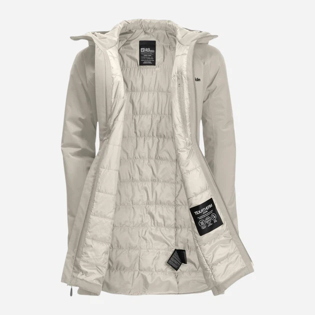 Куртка зимняя женская Jack Wolfskin Heidelstein Ins Jkt W 1115681-A0029 XL Бежевая (4064886307505) - изображение 9