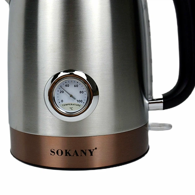 Електрочайник Sokany SK1031SS 2200 Вт 1.7л. - Фото 7 Електрочайник Sokany SK1031SS 2200 Вт 1.7л. - зображення 7