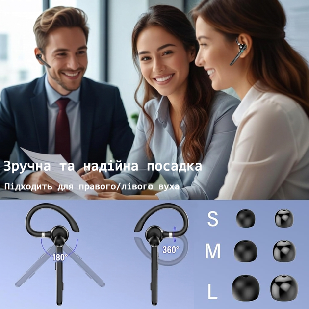 Бездротова Bluetooth гарнітура Thunelec G9 Black (R4739131820250) - Фото 3 Бездротова Bluetooth гарнітура Thunelec G9 Black (R4739131820250) - изображение 3