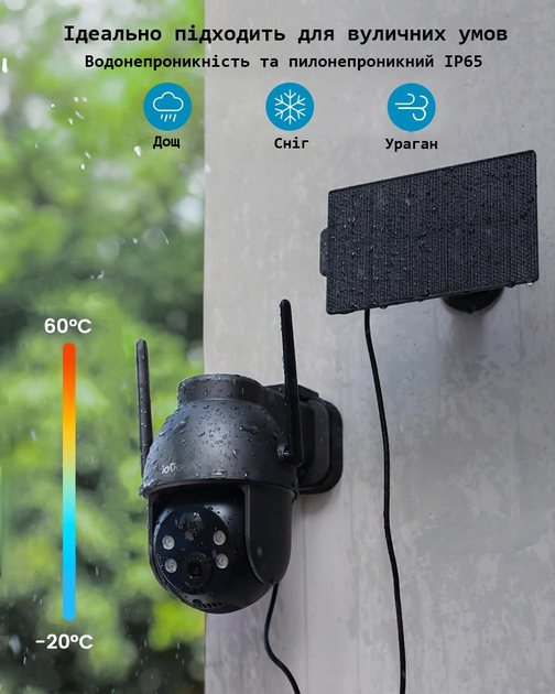 Бездротова IP-камера відеоспостереження ieGeek ZY-C2 із сонячною панеллю Black (R4738131820250) - Фото 8 Бездротова IP-камера відеоспостереження ieGeek ZY-C2 із сонячною панеллю Black (R4738131820250) - изображение 8