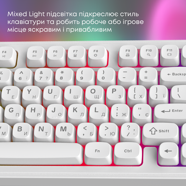 Клавиатура Ajazz AF98 Black USB-C White (AF98-W) 327547 - изображение 5