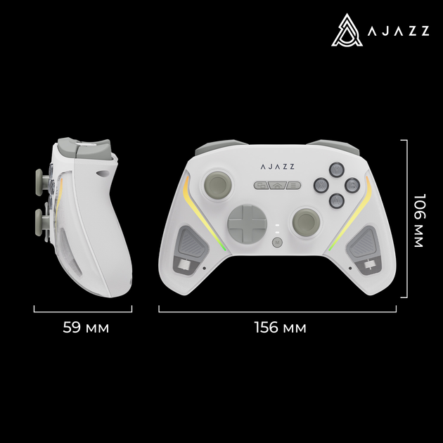 Геймпад Ajazz GP100S RGB White - Фото 10 Геймпад Ajazz GP100S RGB White - зображення 10