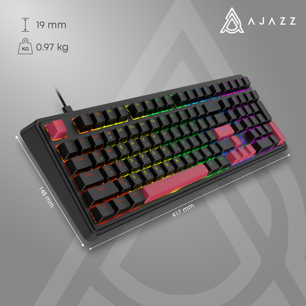 Клавіатура Ajazz AK980 Red Switch Black USB-C (AK980-R-BR) 328766 - зображення 8