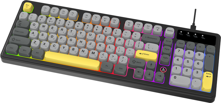Клавиатура Ajazz AF98 USB UA Black/Grey/Yellow (AF98-BGY) - Фото 3 Клавиатура Ajazz AF98 USB UA Black/Grey/Yellow (AF98-BGY) - изображение 3