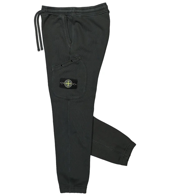 Штани Stone Island Organic Cotton Diagonal Fleece Old Effect Cargo Black 811561141 V0129 - изображение 8