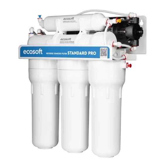 Фильтр обратного осмоса Ecosoft Standard 5-50P PRO с помпой и минерализатором, дренаж 1:2 (MO550MPECOSTD) - изображение 4