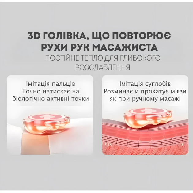 Массажная подушка Darius DRS-310C для шеи и спины с подогревом, роликовый массажер для плеч и поясницы - изображение 9