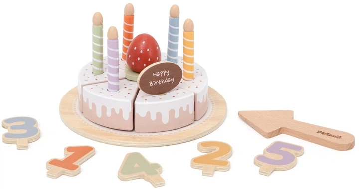 Дерев'яний набір Viga PolarB Іграшковий святковий торт (6971608442865) - зображення 2