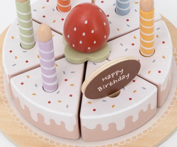 Дерев'яний набір Viga PolarB Іграшковий святковий торт (6971608442865) - зображення 3