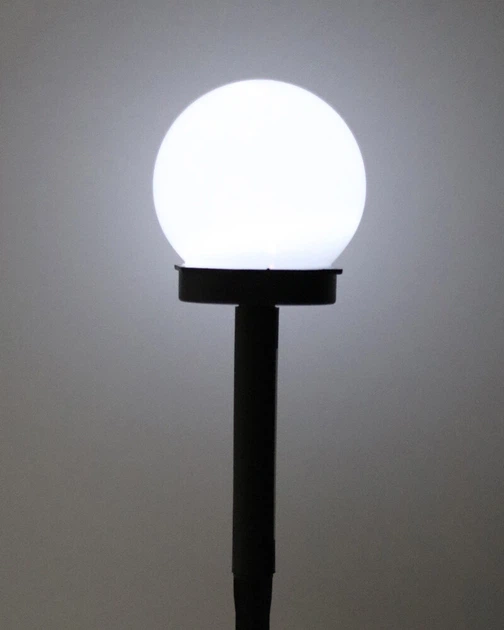 Вуличний світильник на сонячній батареї Goldlux 304711 Ball LED 6000K IP44 чорний - изображение 4