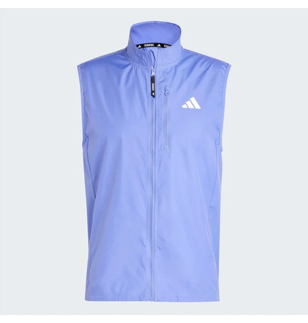 Чоловіча спортивна жилетка Own The Run Light Blue IW0025 безрукавка бігова на замок фіолетового кольору Розмір XS - Фото 4 Чоловіча спортивна жилетка Own The Run Light Blue IW0025 безрукавка бігова на замок фіолетового кольору Розмір XS - изображение 4