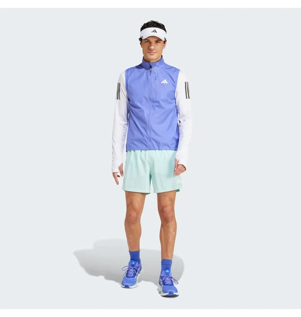 Чоловіча спортивна жилетка Own The Run Light Blue IW0025 безрукавка бігова на замок фіолетового кольору Розмір XS - Фото 5 Чоловіча спортивна жилетка Own The Run Light Blue IW0025 безрукавка бігова на замок фіолетового кольору Розмір XS - изображение 5
