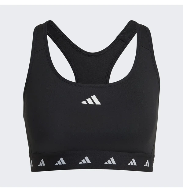 Спортивний жіночий топ Powerreact Training Medium-Support Techfit Bra для фітнесу та занять спортом чорного кольору Розімір XS - зображення 3