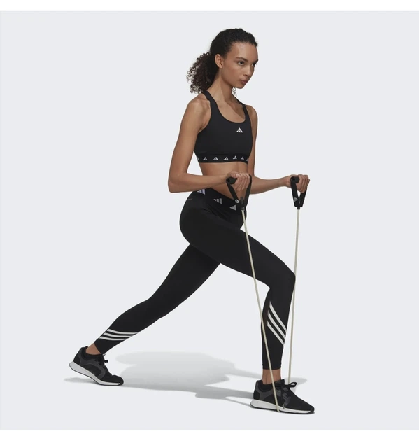 Спортивний жіночий топ Powerreact Training Medium-Support Techfit Bra для фітнесу та занять спортом чорного кольору Розімір XS - зображення 9