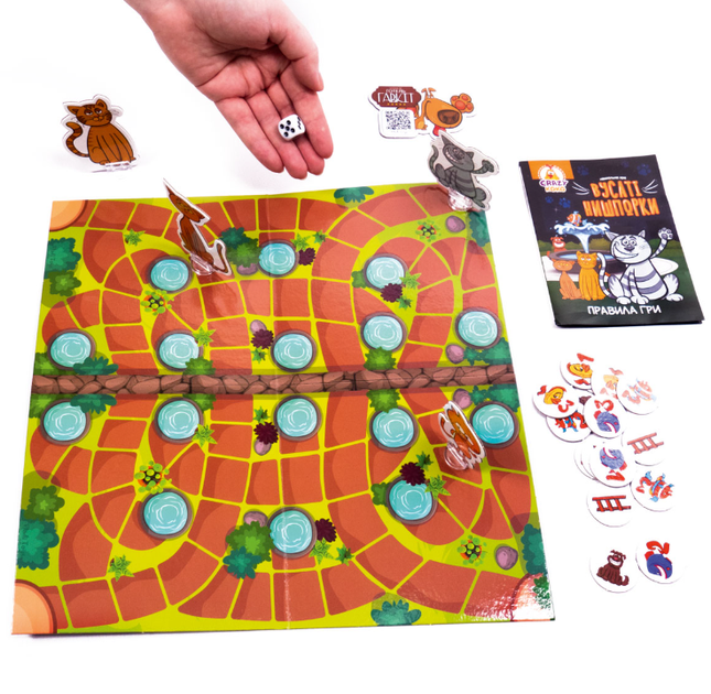 Настольная игра-ходилка Усатые шарфы Vladi Toys VT8055-44, маршрутная игра для детей о котах и рыбе в коробке - изображение 3