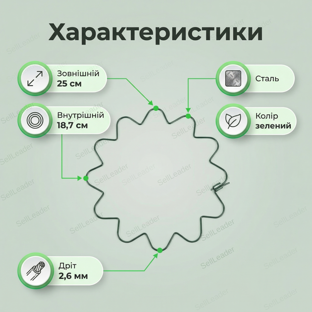 Волнистая скоба для растений 25 см кольцевая опора для помидоров цветов подпорка пружинная сталь грунтовая - Фото 3 Волнистая скоба для растений 25 см кольцевая опора для помидоров цветов подпорка пружинная сталь грунтовая - изображение 3