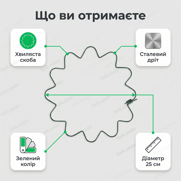Волнистая скоба для растений 25 см кольцевая опора для помидоров цветов подпорка пружинная сталь грунтовая - Фото 9 Волнистая скоба для растений 25 см кольцевая опора для помидоров цветов подпорка пружинная сталь грунтовая - изображение 9