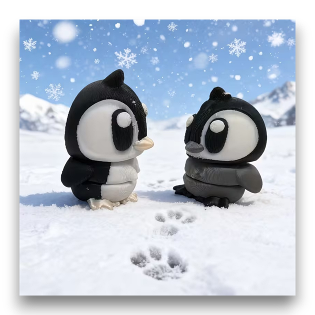 Подвижные фигурки-игрушки «Пингвины» (3D-печать) - Фото 3 Подвижные фигурки-игрушки «Пингвины» (3D-печать) - изображение 3