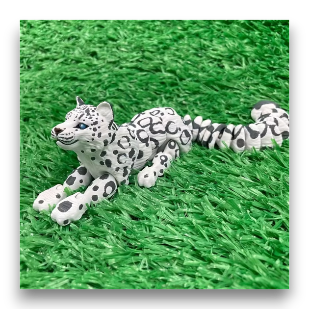 Подвижная игрушка «Снежный белый барс» (3D печать) - изображение 3