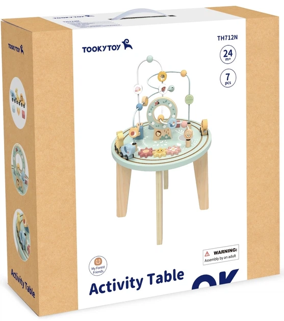 Drewniany stolik edukacyjny Tooky Toy Zoo (6972633378457) - obraz 8