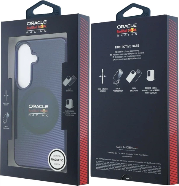 Чохол Red Bull Double Layer Blended Lines MagSafe для Samsung Galaxy S26 Blue (RBHMS26S24HGDSV) - зображення 8