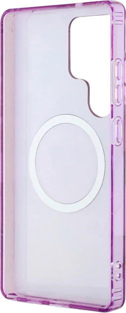 Etui Guess Glitter Flowers Triangle Buttons MagSafe do Samsung Galaxy S25 Ultra Purple (GUHMS25LHFLPEDU) - obraz 6