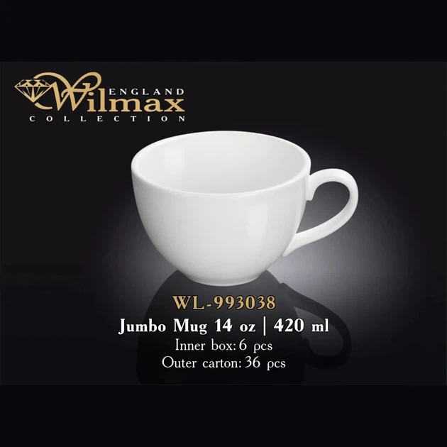 Кружка фарфоровая джамбо Wilmax 420 мл (WL-993038) - изображение 2