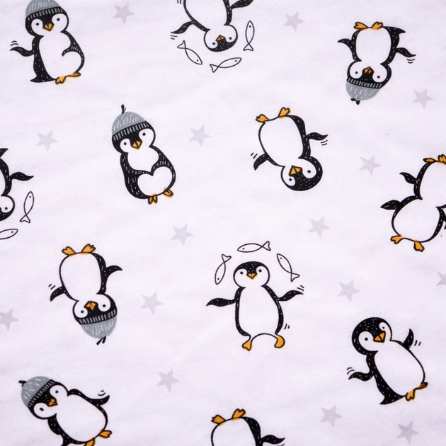 Простынь MirSon Полуторная 150х220 см 17-0929 Sweet Penguin Ranforce Elite (2200012577615) - изображение 7
