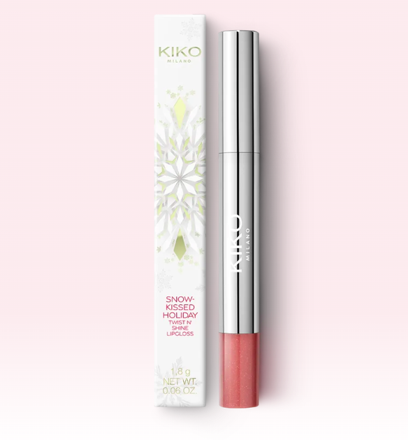 Блиск для губ Kiko Milano Snow-Kissed Holiday Twist N' Shine Lipgloss 02 Candycane Crush - Фото 4 Блиск для губ Kiko Milano Snow-Kissed Holiday Twist N' Shine Lipgloss 02 Candycane Crush - зображення 4