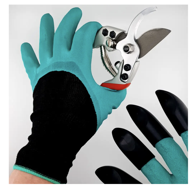 Садовые перчатки Garden Gloves LY-557 с когтями, водонепроницаемые, универсальные - Фото 8 Садовые перчатки Garden Gloves LY-557 с когтями, водонепроницаемые, универсальные - изображение 8