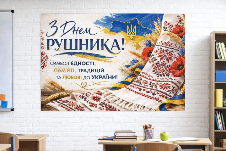 Бумажный плакат "День Рушника" 110х75 см - Фото 2 Бумажный плакат "День Рушника" 110х75 см - изображение 2